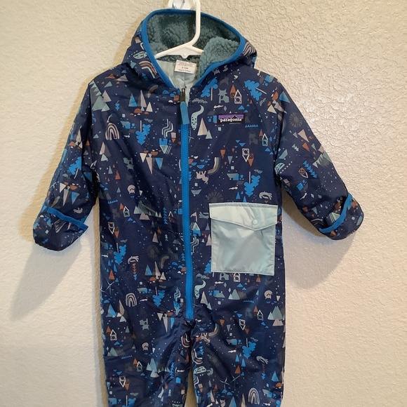 Infant Patagonia puffball bunting reversible snowsuit